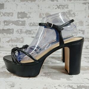 New SCHUTZ Kelsie Platform Black Strappy Heeled Sandals H482